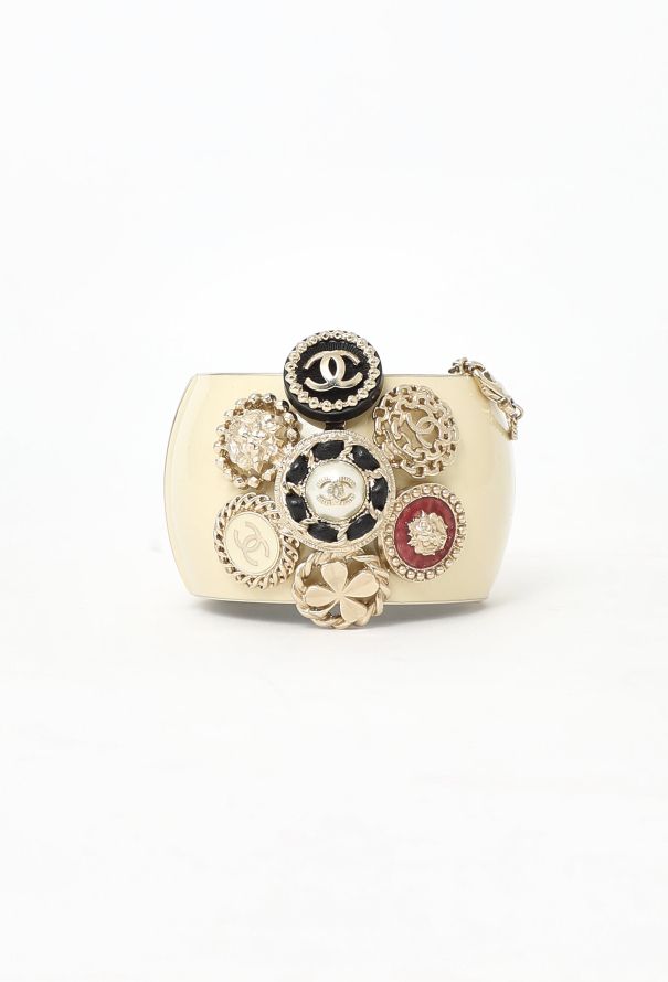 Chanel Embellished 'CC' Pendant Cuff - 1