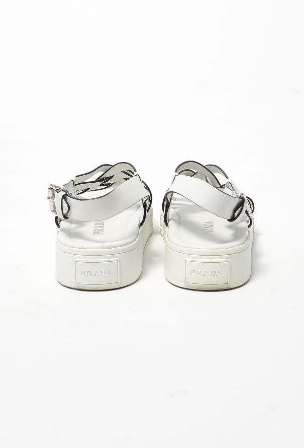 Prada 2020 Woven Platform Sandals - 6
