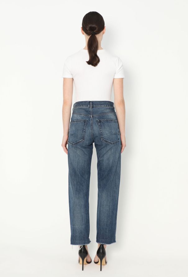 Dior 'J'Adior' Hem Boyfriend Jeans - 5