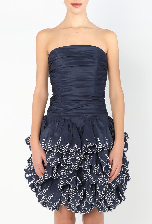 Angelo Tarlazzi Ruffled Taffeta Dress - 4