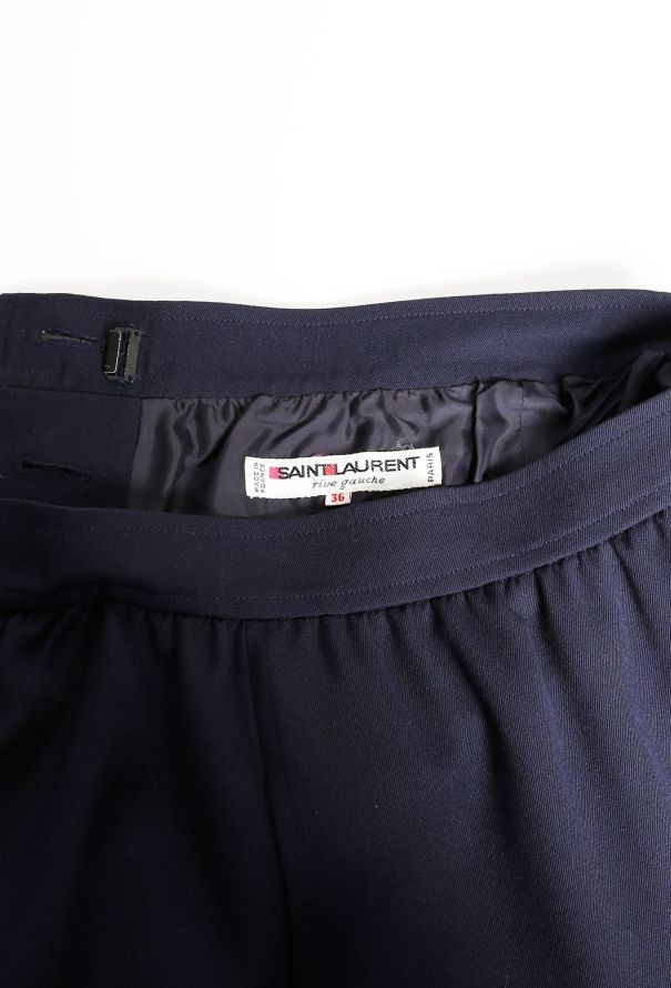 Saint Laurent 70s High-Waisted Twill Wrap Skirt - 4