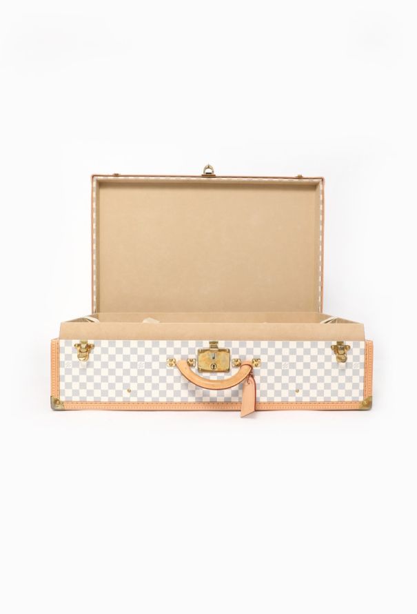 Louis Vuitton Rare Azur Alzer 75 Travel Trunk - 17