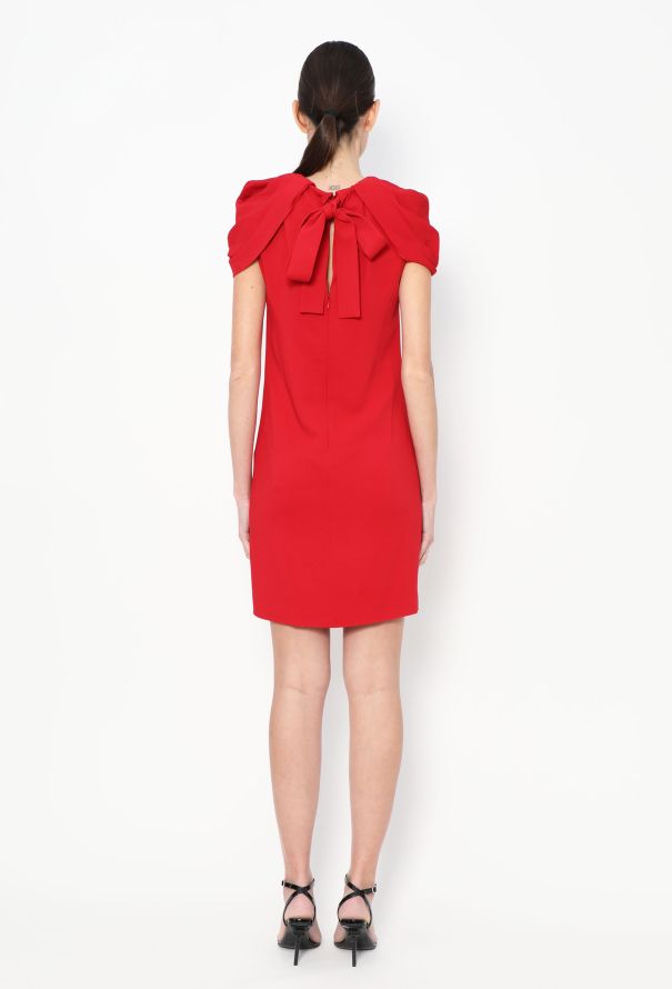 Valentino Ruched Shoulder Crêpe Dress - 4