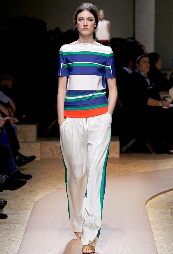Céline Striped Silk Top – Spring 2011 Runway - 2
