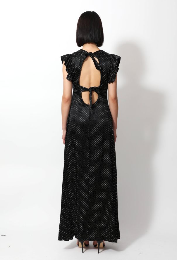 Exquisite Vintage Polka Dot Maxi Dress - 5