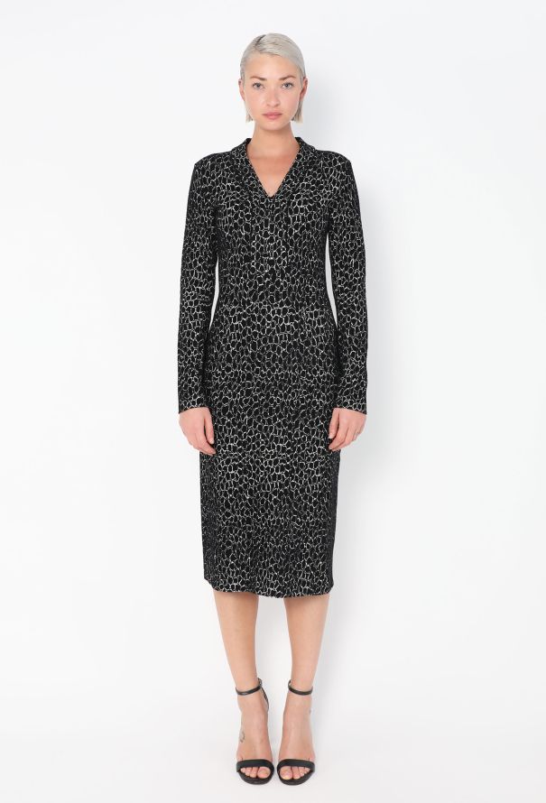 Alaïa F/W 2015 Graphic Chenille Dress - 2