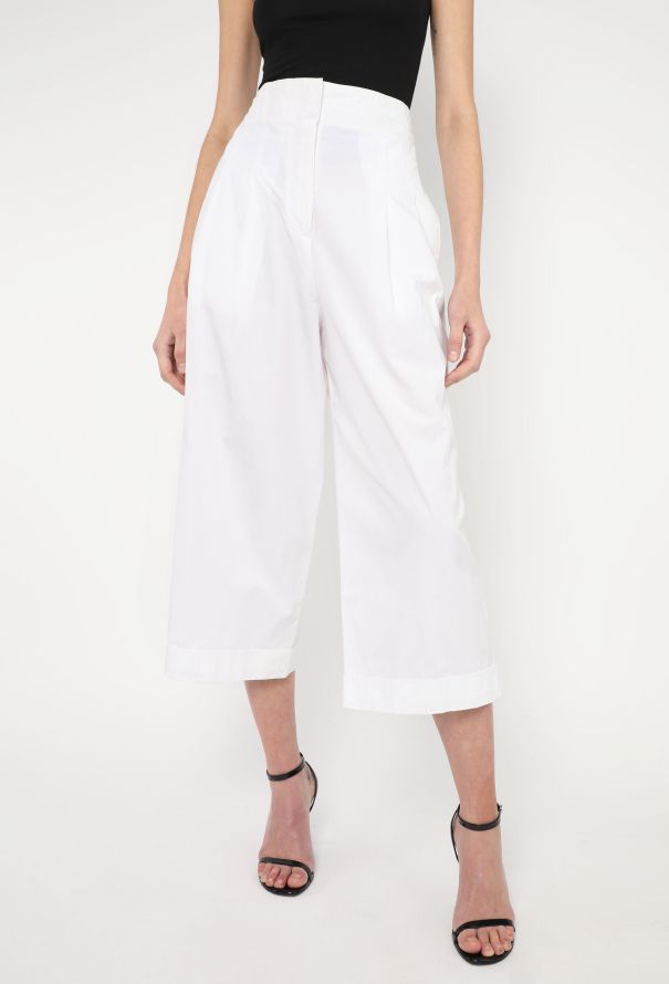 Céline Pleated Cotton Culottes - 2