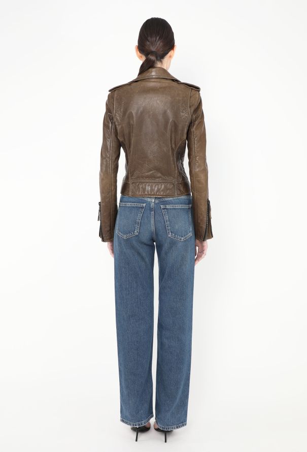 Balenciaga Lambskin Biker Jacket - Brown (2009) - 6