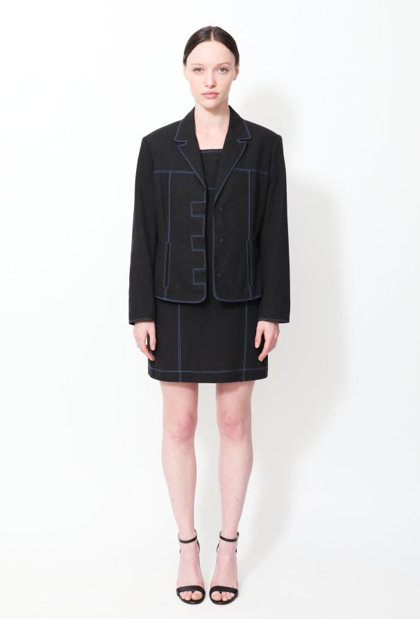 Gianni Versace Jeans Couture' Stitched Trim Dress Ensemble - 2