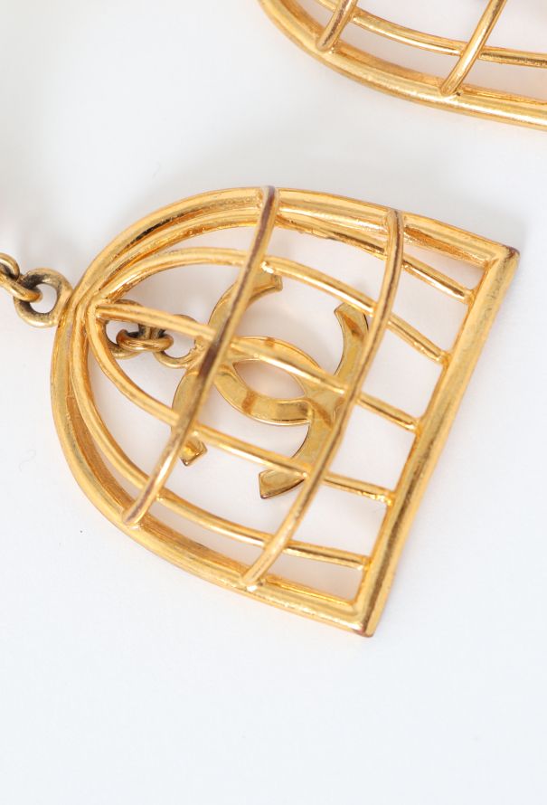 Chanel ICONIC 1993 Birdcage 'CC' Clip Earrings - 4