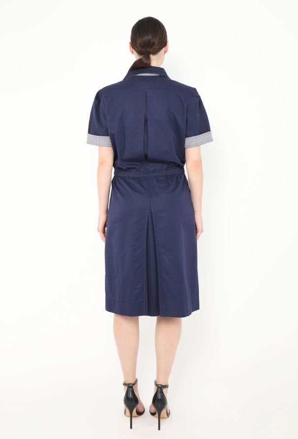 Céline '70s Belted Poplin Gingham Dress - 5