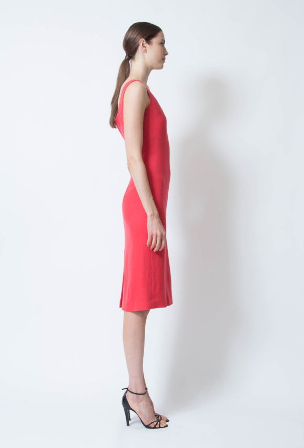 Coral Wool Dress - 2