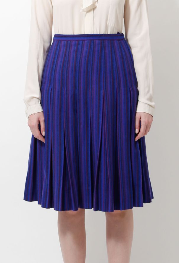 Givenchy 80s Striped Pleated Skirt - 3