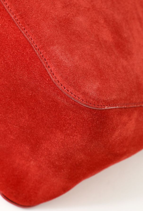 Céline Orange Suede Gourmette Bag – Small Model - 8