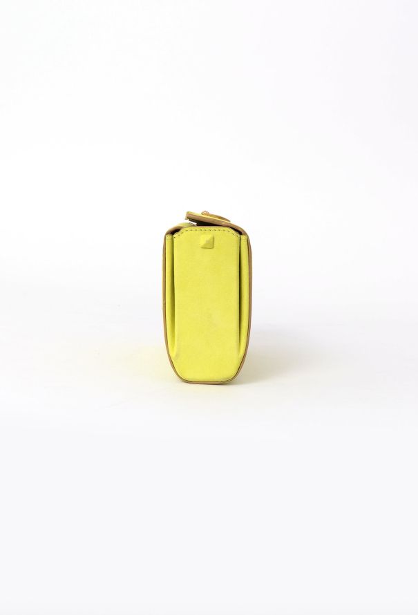 Valentino Yellow Suede Clutch - 6