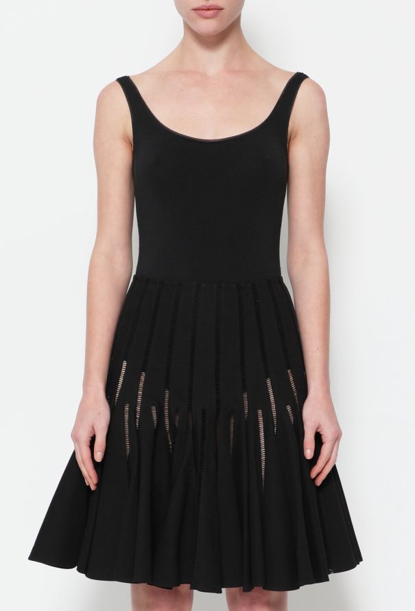 Alaïa Slashed Twill Skater Skirt - 2