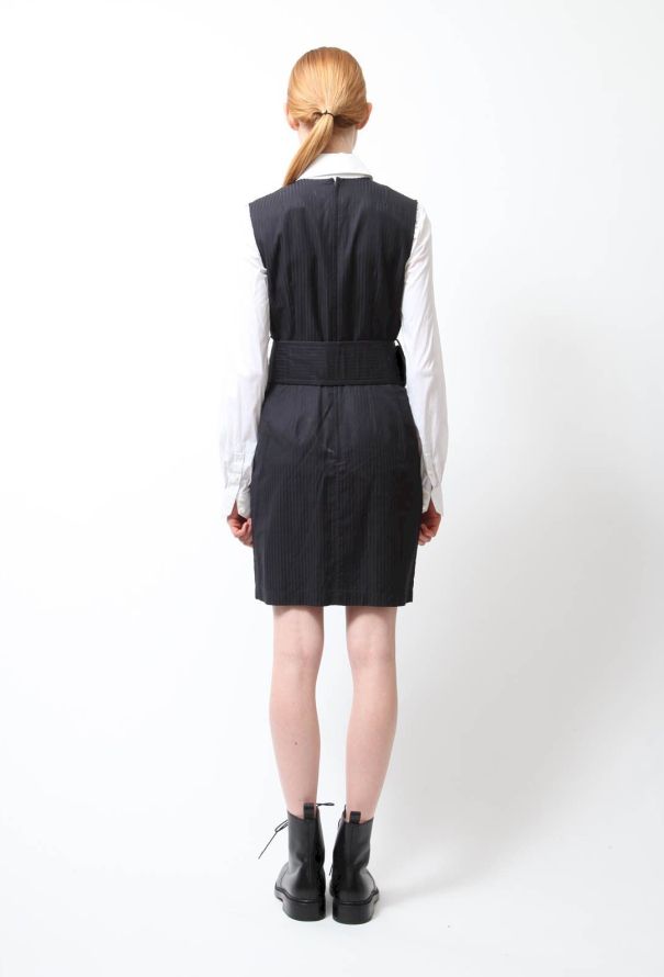 Comme des Garçons Navy Belted Dress - 3