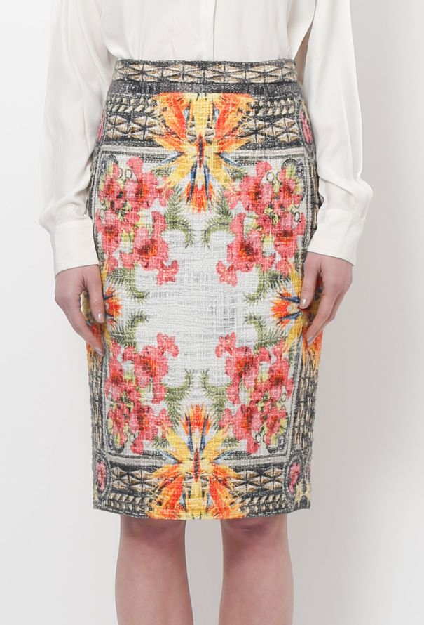 Givenchy Cruise 2012 Floral Tweed Skirt - 6