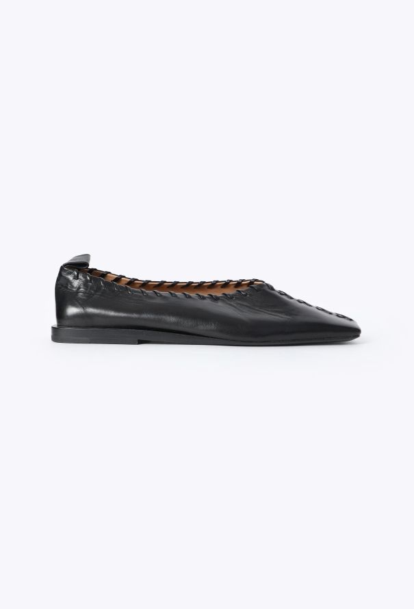 Jil Sander S/S 2018 Whipstitch Leather Flats - 1