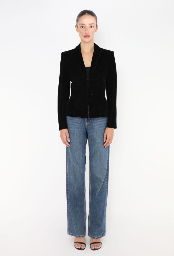 Saint Laurent F/W 2002 Tailored Velvet Blazer - 3