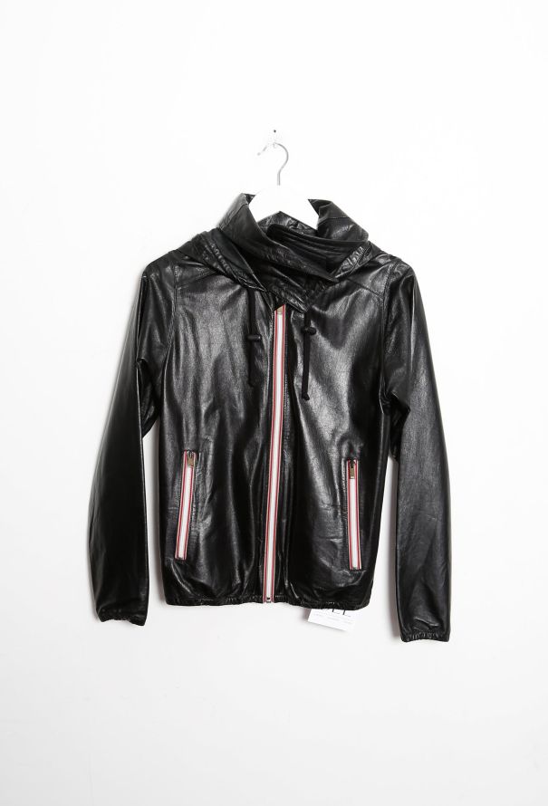 Céline Leather Hooded Zip Jacket - 9