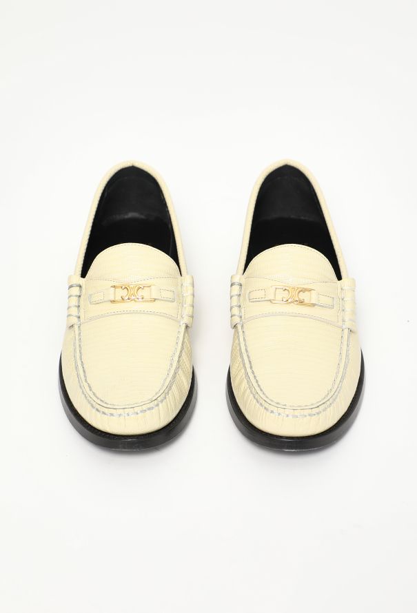 Céline Lizard Embossed Triomphe Loafers - 2