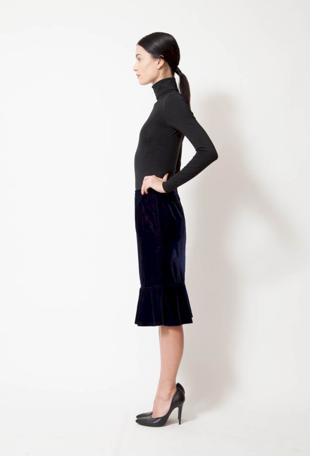 Saint Laurent 2003 Tom Ford Velvet Skirt - 2