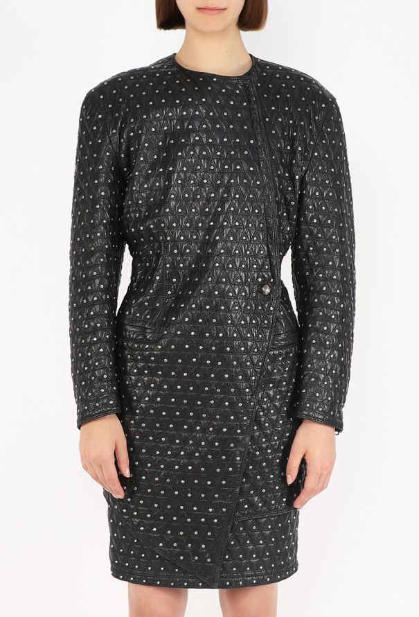Gianni Versace Studded Leather Coat Dress, F/W 1989 - 3