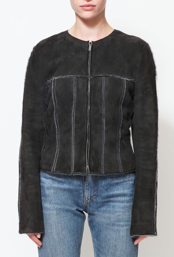 Chanel F/W 1999 Suede Shearling Jacket - 1