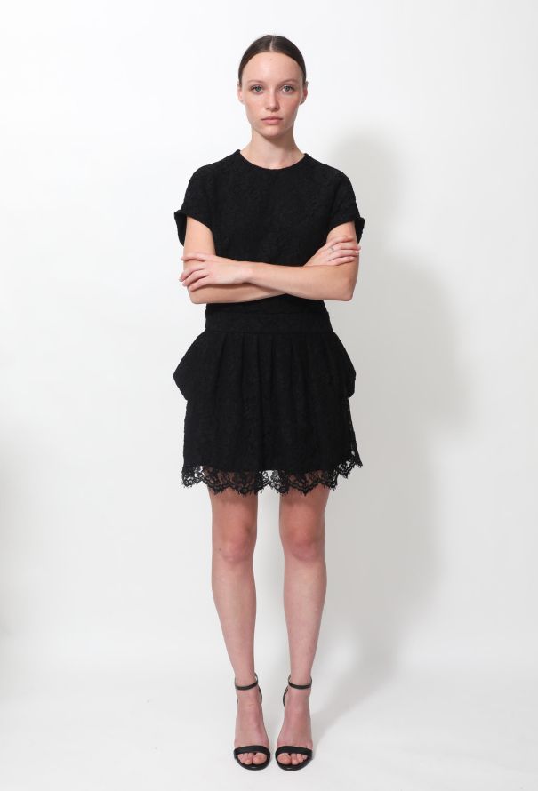 Balenciaga 2008 Lace Flared Dress - 3
