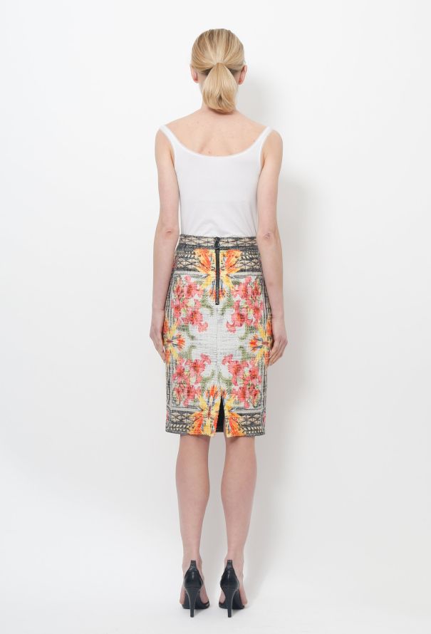 Givenchy Cruise 2012 Floral Tweed Skirt - 5