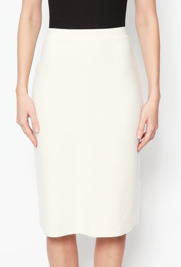 Bottega Veneta 2021 Ivory Wool Skirt - 2
