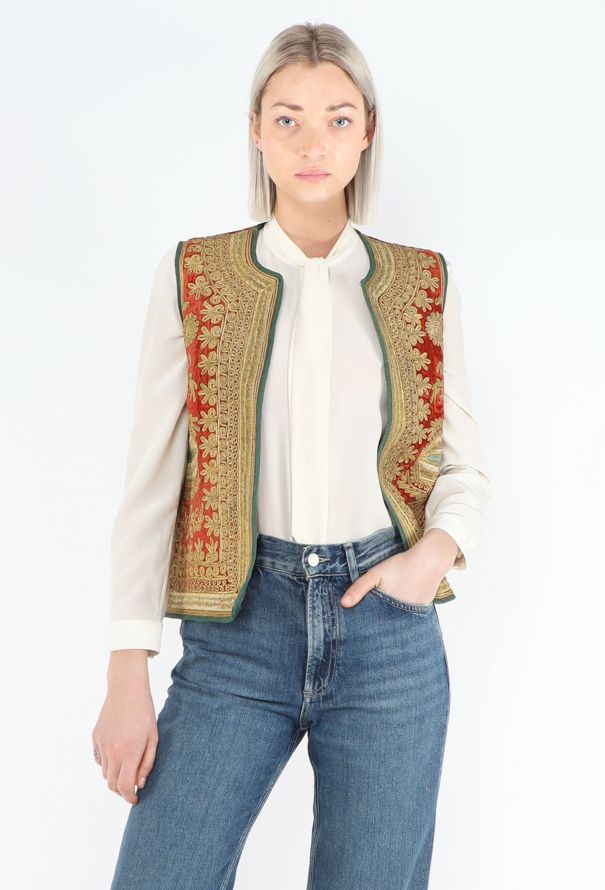 World Treasures Antique Persian Hand-Embroidered Vest - 3