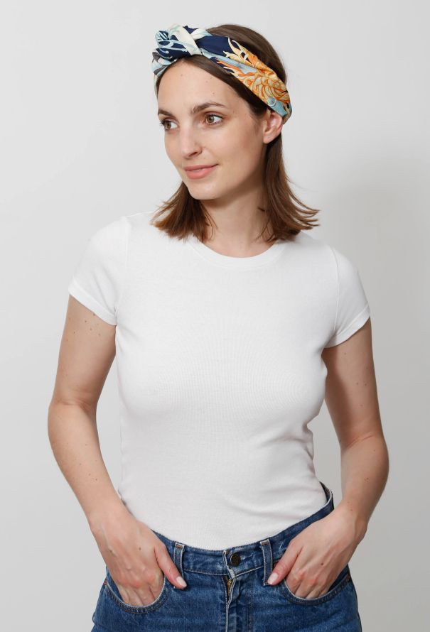 ReSee Atelier Handmade '90s Sea Print Turban - 1