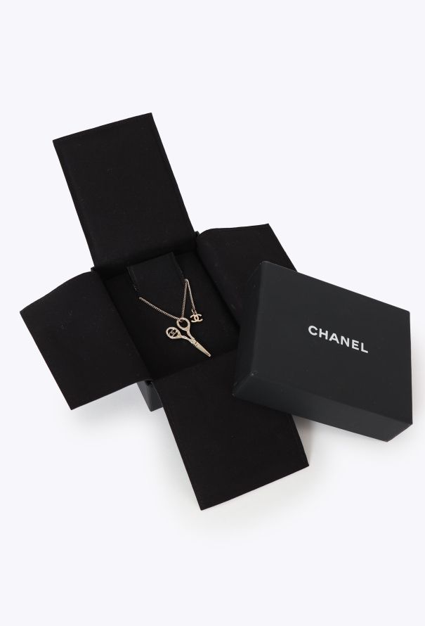 Chanel 2022 Embellished Scissor Necklace - 2