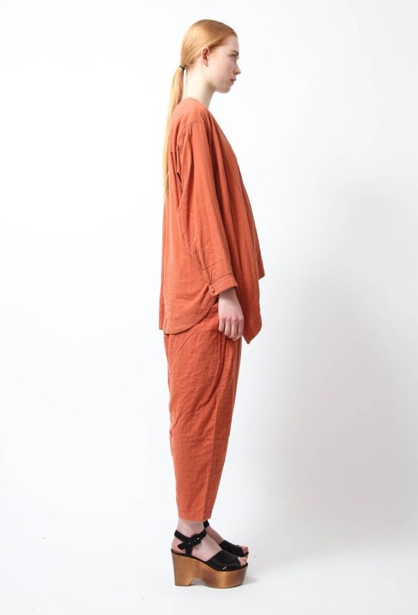 Issey Miyake 1980s Pajama Ensemble Rust - 3