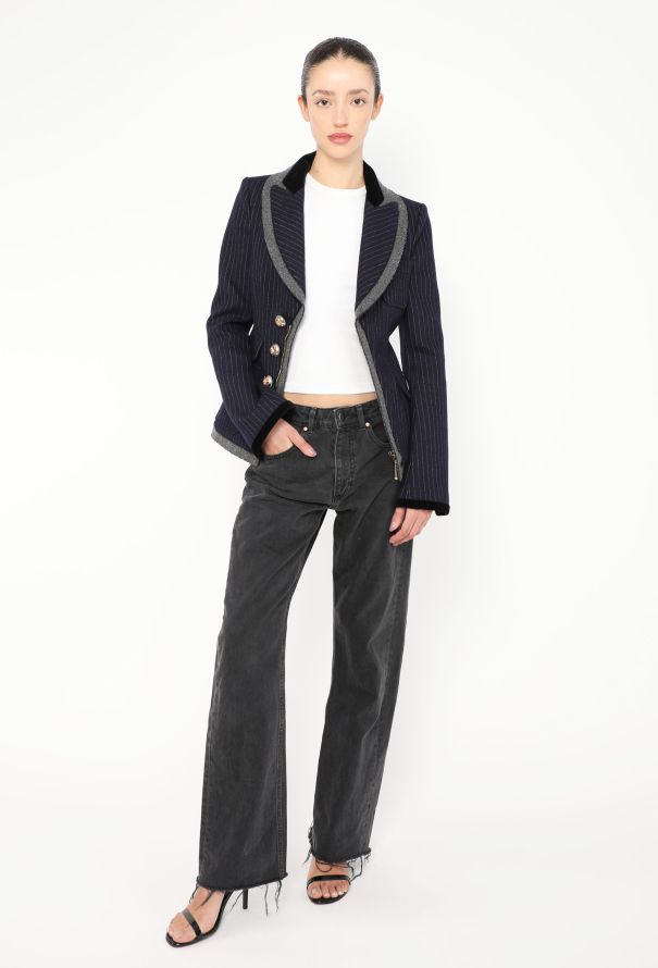Balenciaga ICONIC F/W 2007 Collegiate Pinstripe Blazer - 3