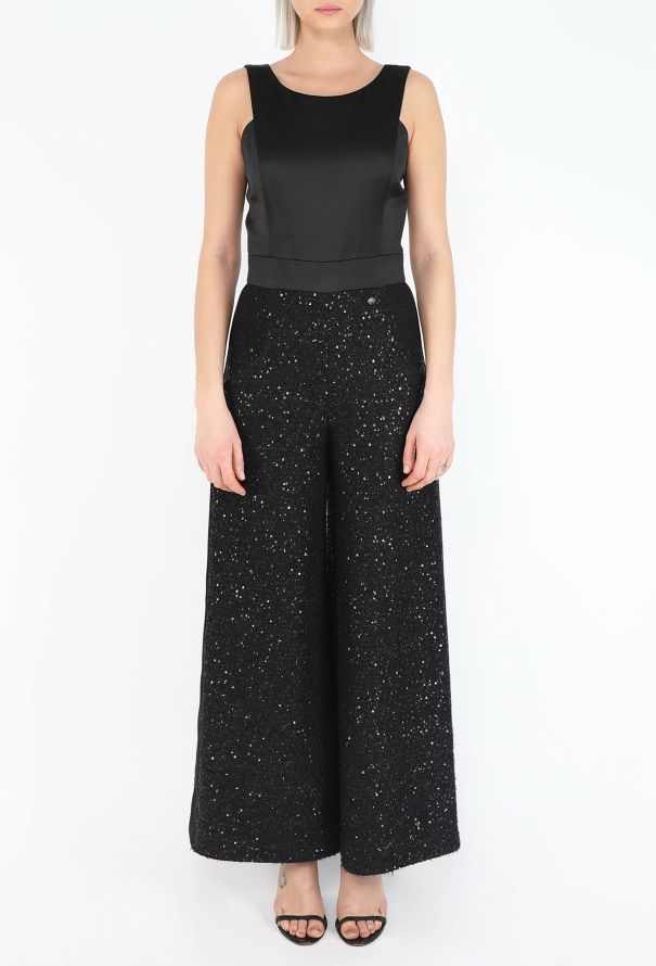 Chanel F/W 2018 Sequin Smoking Jumpsuit - 4
