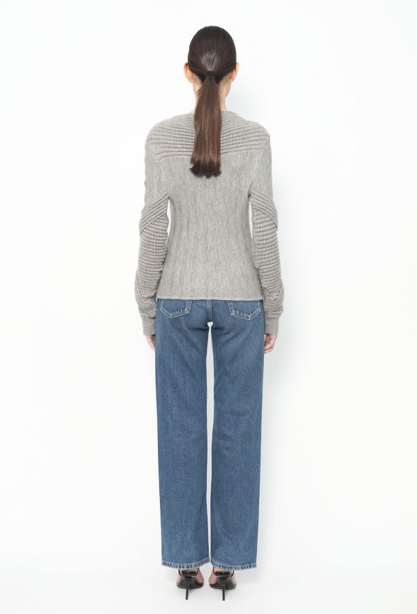 Balenciaga F/W 2004 Ribbed Herringbone Sweater - 5