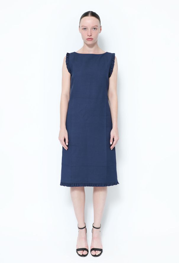 Gucci 2016 Crêpe Ruffled Trim Dress - 1