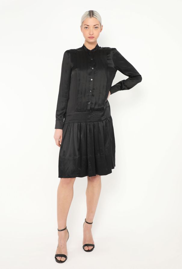 Chloé Pleated Silk Charmeuse Dress - 3