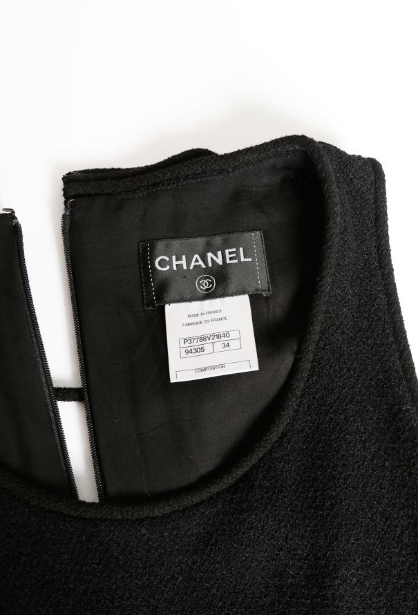 Chanel Frayed Bouclé Collier Dress - 5