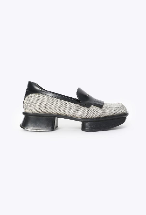 Prada S/S 1999 Platform Canvas Loafers - 1