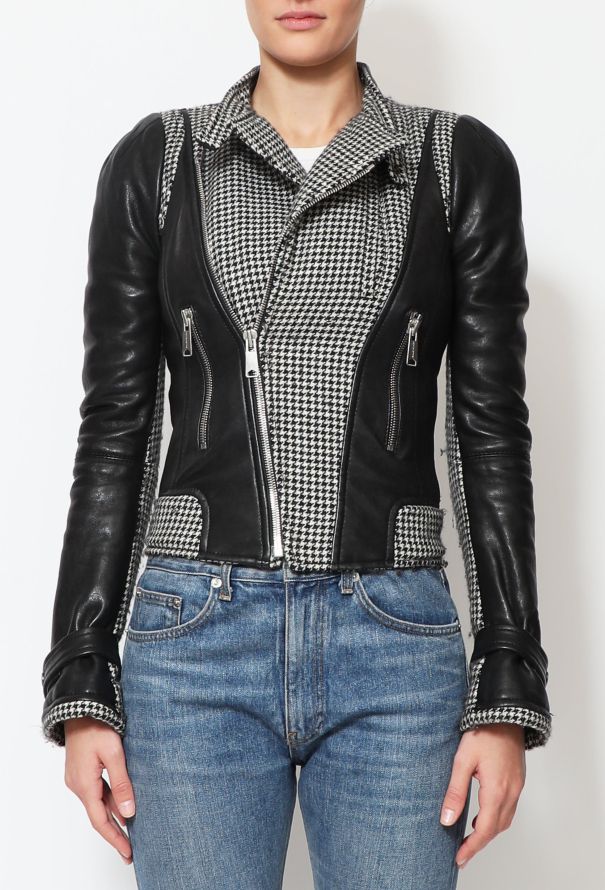 Balenciaga Houndstooth Biker Jacket - 2