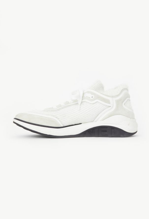 Chanel 2019 Ribbed Mohair 'CC' Sneakers - 4