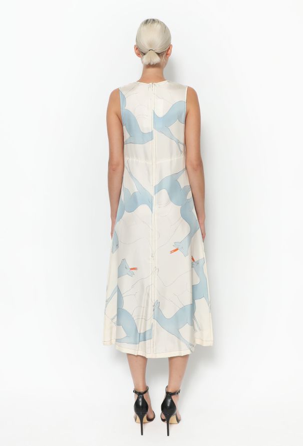 Céline F/W 2015 Wonderland Silk Slip Dress  reindeer print - 4
