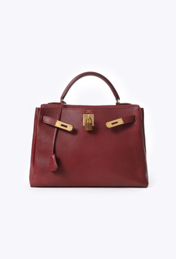 Hermès Vintage Rouge H Clémence Kelly Retourné 32 - 3
