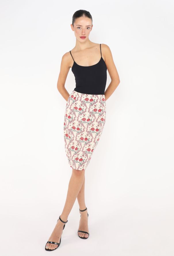 Givenchy S/S 1997 Floral Printed Skirt - 1