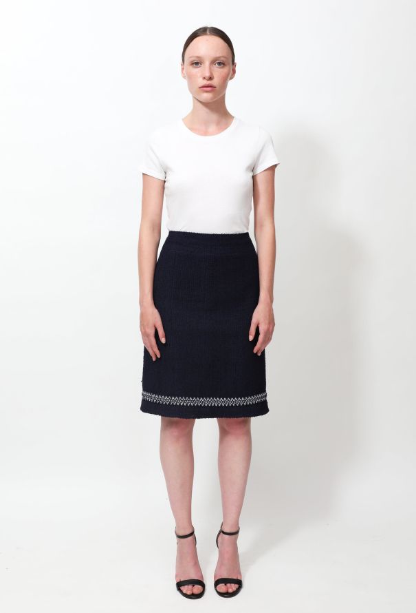 Chanel 1994 Bouclé Tweed Skirt - 1