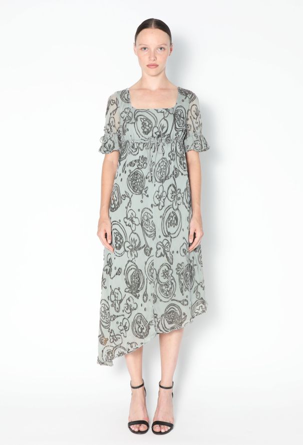 Romeo Gigli '90s Asymmetrical Velvet Crêpe Dress - 1